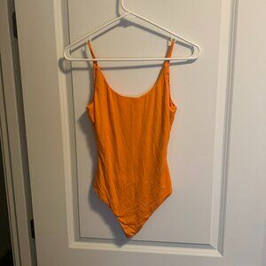 Lovers and Friends Orange Low Back Bodysuit Top